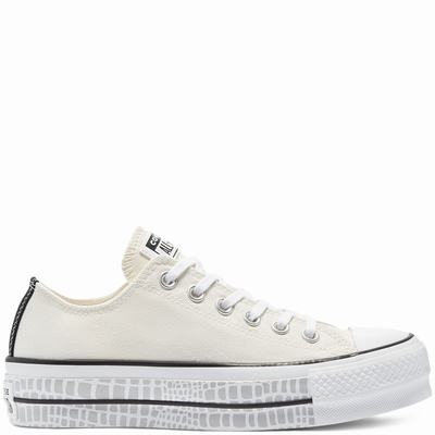 Converse Digital Daze Platform Chuck Taylor All Star - Naisten Tennarit - Beige/Valkoinen